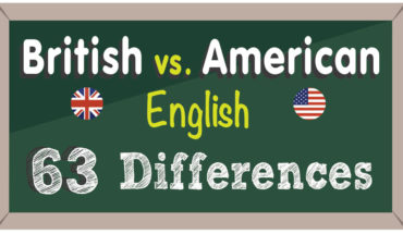 63 Differences Between British English and American English - Infographic