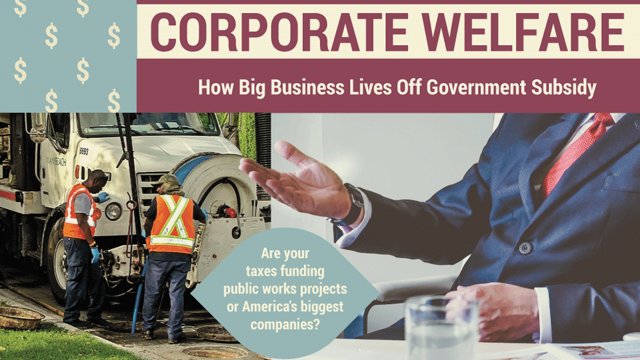 Are You Paying Your Taxes For Corporate Welfare?! Infographic
