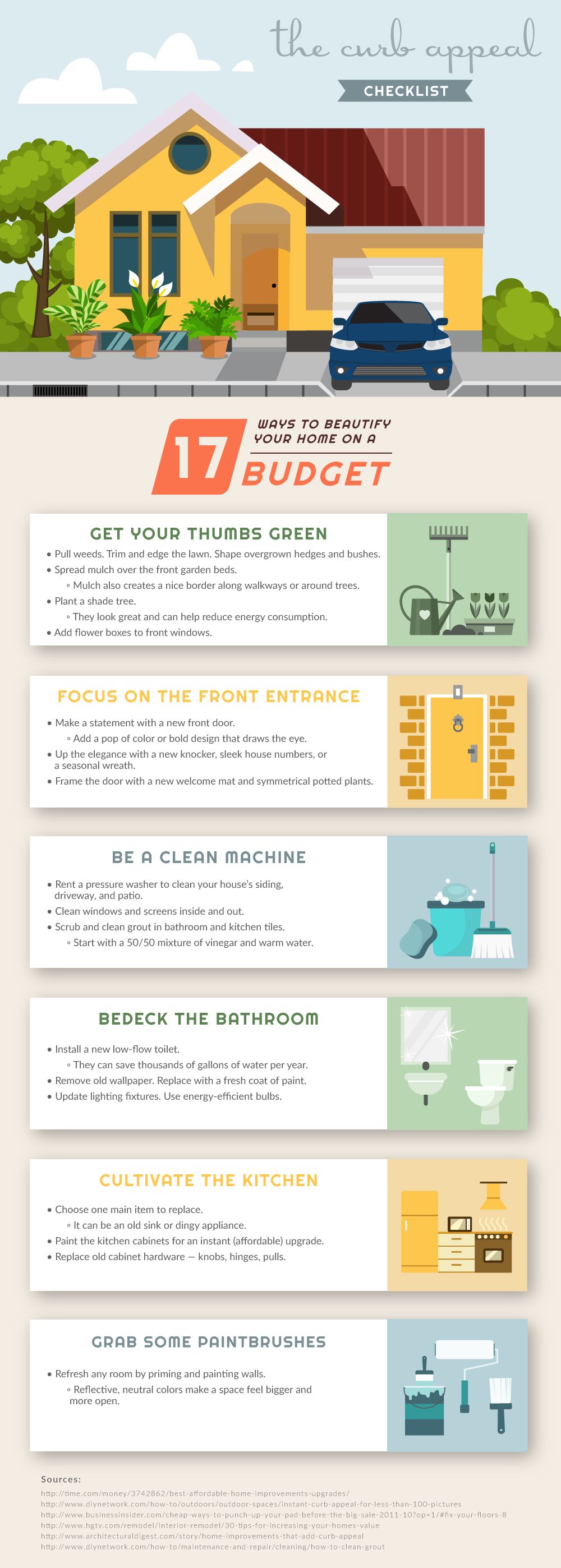 Inexpensive Ways To Get The Perfect Curb Appeal - Infographic