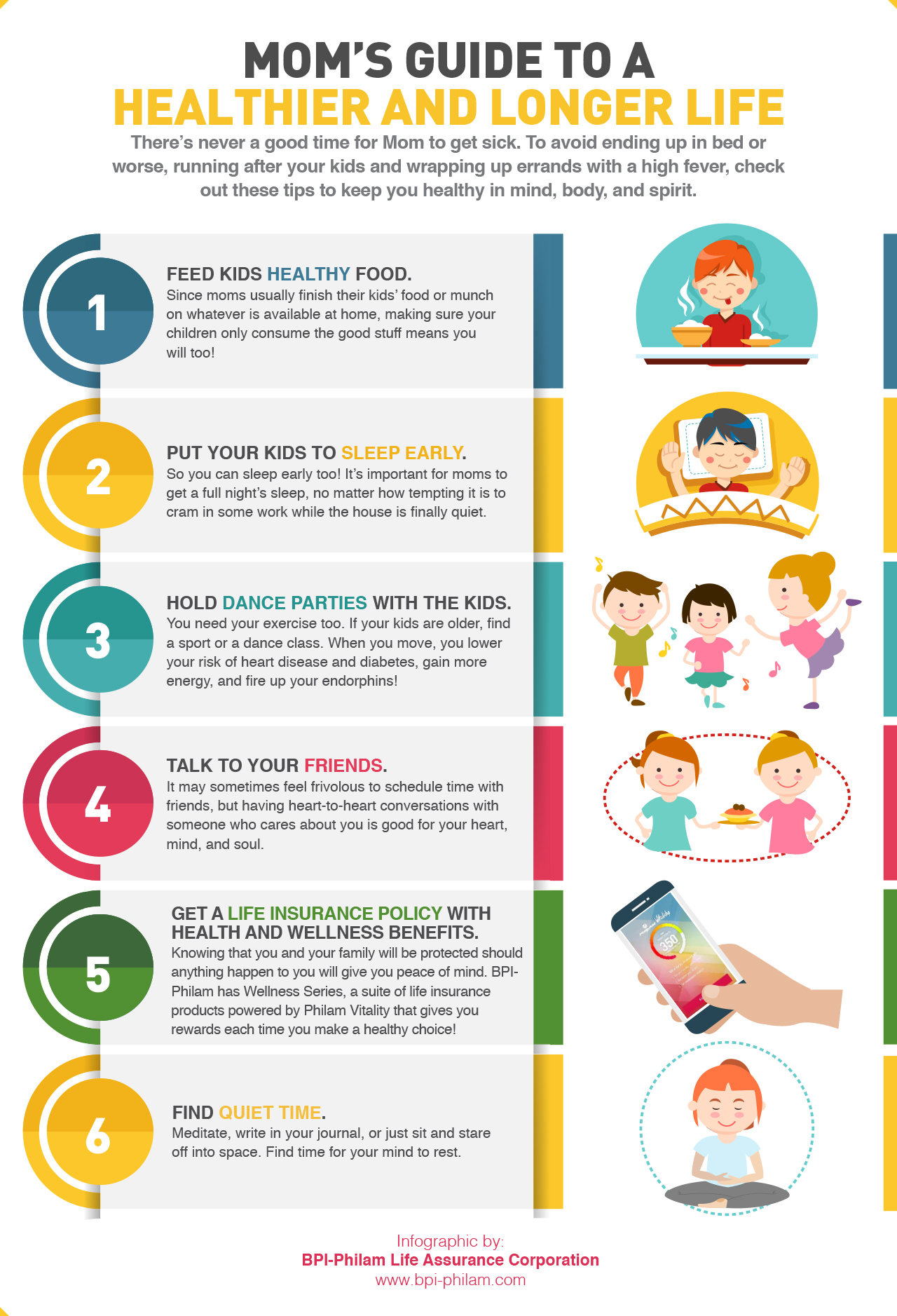 Mom’s Guide to a Healthier Mind, Body and Spirit - Infographic