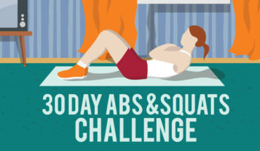 Challenge Your Body: 30-Day Abs and Squat Routine - Infographic