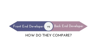 Career in Web Development: Front End Vs Back End - Infographic