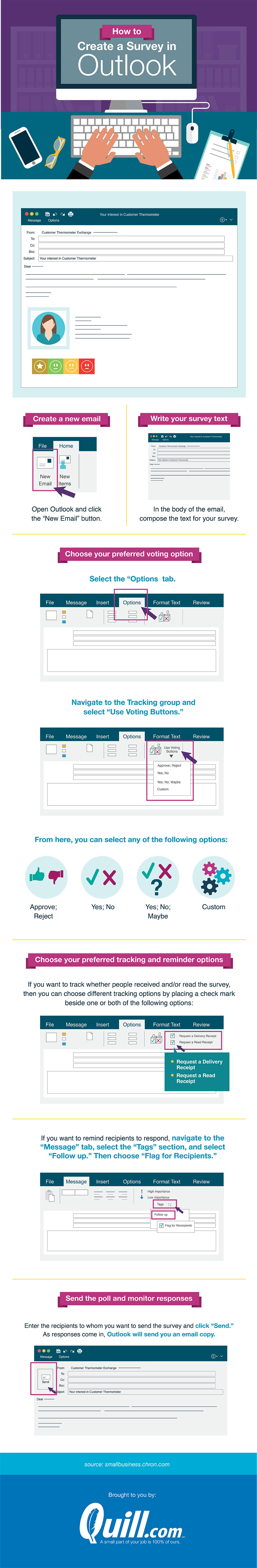 How to Create Online Surveys with Outlook  - Infographic
