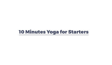 10 Minutes Yoga For Starters - Infographic