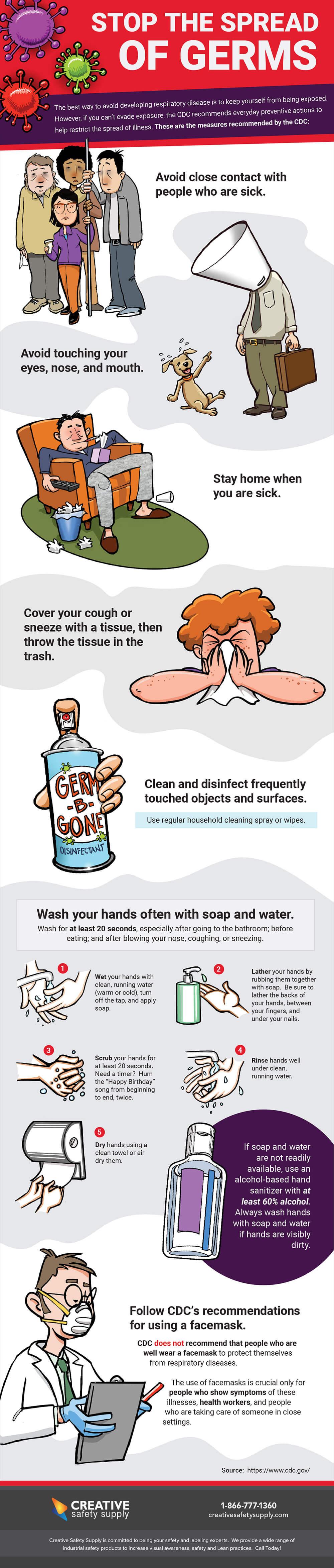 COVID 19: How Can You Stop The Germs From Spreading? - Infographic
