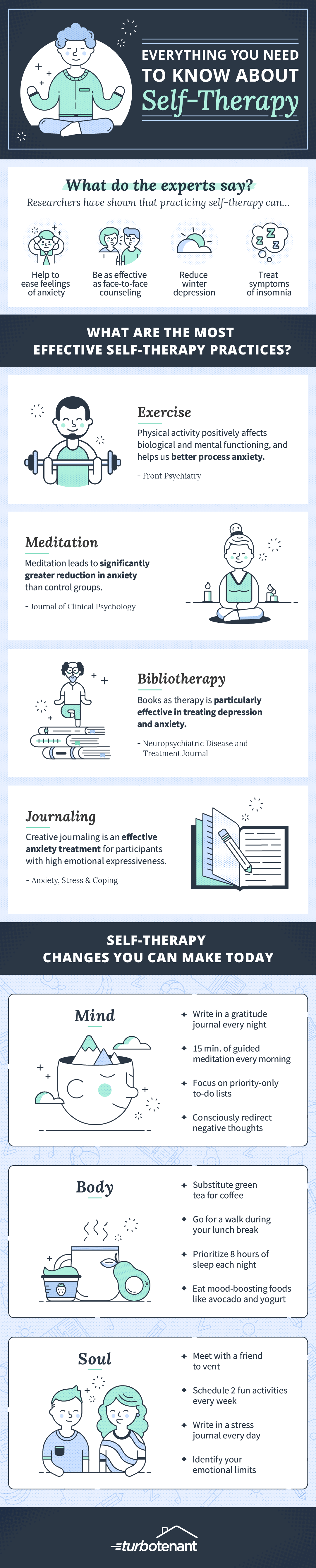 Self-Therapy Tips to Keep You Relaxed - Infographic