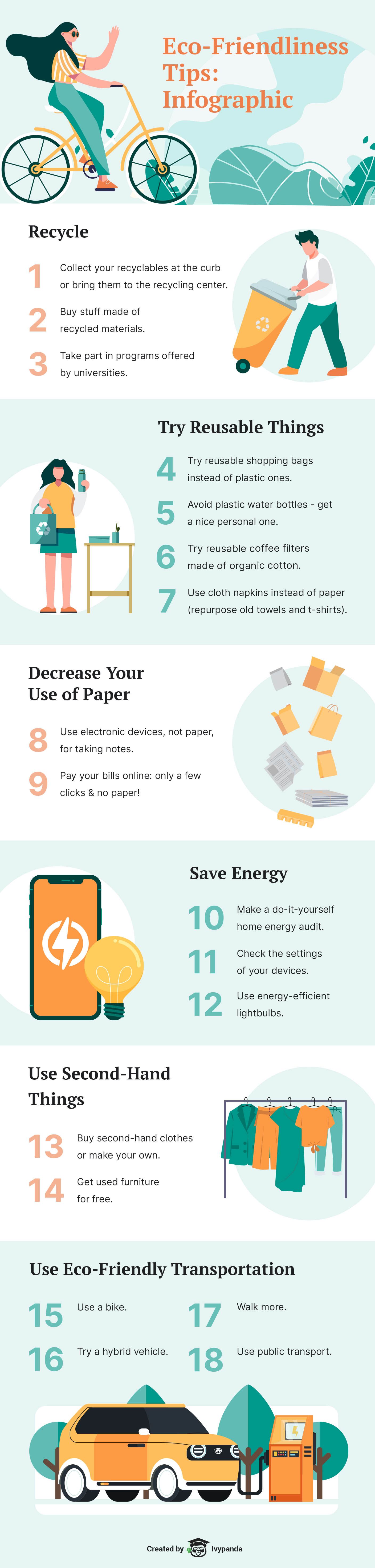 18 Green Tips for Students - Infographic