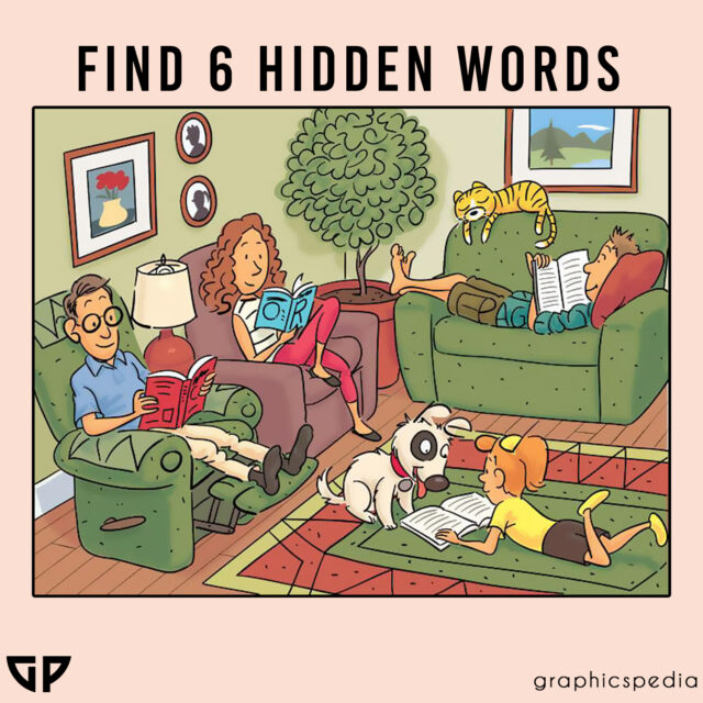 Find 6 Hidden Words In This Image